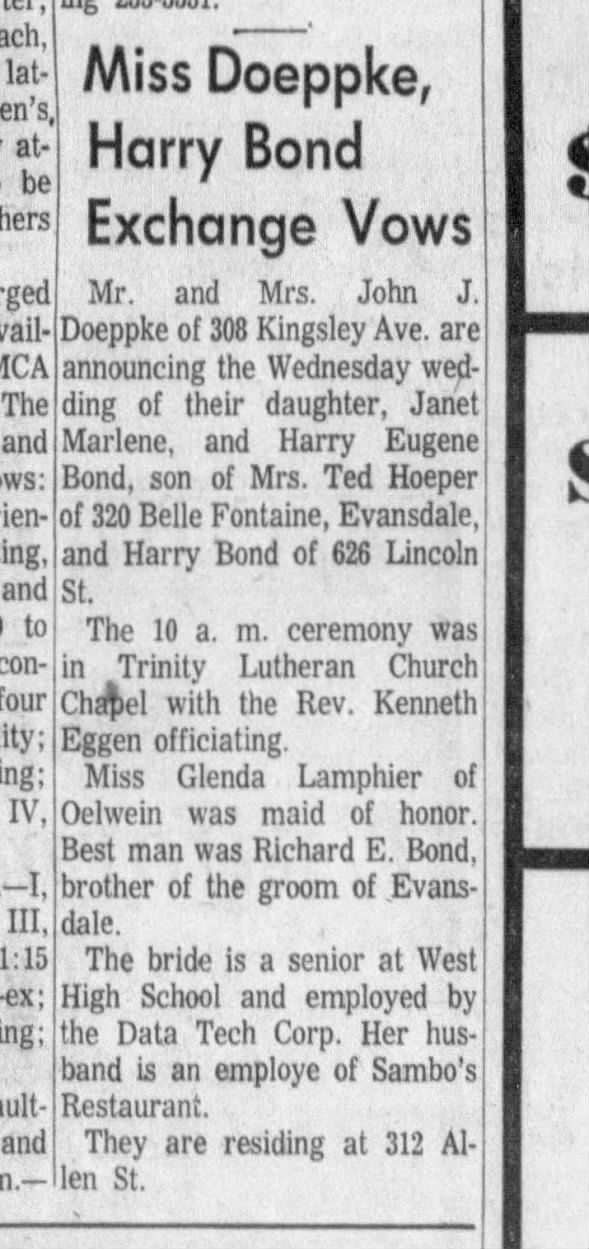 Clipping from The Courier